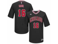 Men Adidas Chicago Bulls #16 Pau Gasol Swingman Black Short Sleeve NBA Jersey