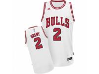Men Adidas Chicago Bulls #2 Jerian Grant Swingman White Home NBA Jersey