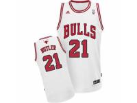 Men Adidas Chicago Bulls #21 Jimmy Butler Swingman White Home NBA Jersey