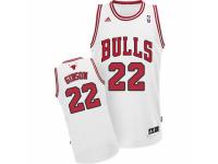 Men Adidas Chicago Bulls #22 Taj Gibson Swingman White Home NBA Jersey