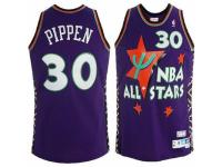 Men Adidas Chicago Bulls #30 Scottie Pippen Swingman Purple 1995 All Star Throwback NBA Jersey