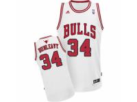 Men Adidas Chicago Bulls #34 Mike Dunleavy Swingman White Home NBA Jersey