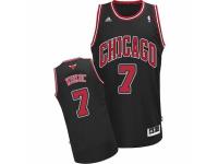 Men Adidas Chicago Bulls #7 Tony Kukoc Swingman Black Alternate NBA Jersey