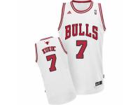 Men Adidas Chicago Bulls #7 Tony Kukoc Swingman White Home NBA Jersey