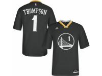 Men Adidas Golden State Warriors #1 Jason Thompson Swingman Black Alternate NBA Jersey