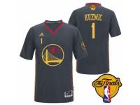 Men Adidas Golden State Warriors #1 Ognjen Kuzmic Swingman Black Slate Chinese New Year 2015 The Finals Patch NBA Jersey