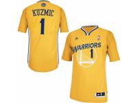 Men Adidas Golden State Warriors #1 Ognjen Kuzmic Swingman Gold Alternate NBA Jersey