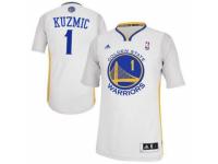 Men Adidas Golden State Warriors #1 Ognjen Kuzmic Swingman White Alternate NBA Jersey