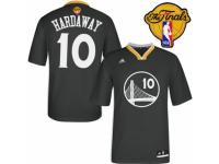 Men Adidas Golden State Warriors #10 Tim Hardaway Swingman Black Alternate 2015 The Finals Patch NBA Jersey