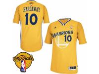 Men Adidas Golden State Warriors #10 Tim Hardaway Swingman Gold Alternate 2015 The Finals Patch NBA Jersey