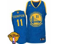 Men Adidas Golden State Warriors #11 Klay Thompson Swingman Blue Crazy Light 2015 The Finals Patch NBA Jersey