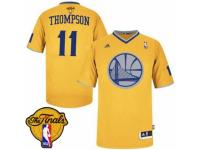 Men Adidas Golden State Warriors #11 Klay Thompson Swingman Gold 2013 Christmas Day 2015 The Finals Patch NBA Jersey