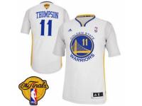 Men Adidas Golden State Warriors #11 Klay Thompson Swingman White Alternate 2015 The Finals Patch NBA Jersey