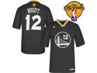 Men Adidas Golden State Warriors #12 Andrew Bogut Swingman Black Alternate 2015 The Finals Patch NBA Jersey