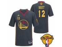 Men Adidas Golden State Warriors #12 Andrew Bogut Swingman Black Slate Chinese New Year 2015 The Finals Patch NBA Jersey