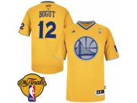 Men Adidas Golden State Warriors #12 Andrew Bogut Swingman Gold 2013 Christmas Day 2015 The Finals Patch NBA Jersey