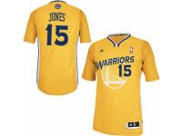 Men Adidas Golden State Warriors #15 Damian Jones Swingman Gold Alternate NBA Jersey