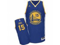 Men Adidas Golden State Warriors #15 Damian Jones Swingman Royal Blue Road NBA Jersey