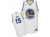 Men Adidas Golden State Warriors #15 Damian Jones Swingman White Home NBA Jersey