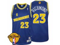 Men Adidas Golden State Warriors #23 Mitch Richmond Swingman Blue Throwback 2015 The Finals Patch NBA Jersey