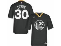 Men Adidas Golden State Warriors #30 Stephen Curry Swingman Black Alternate NBA Jersey