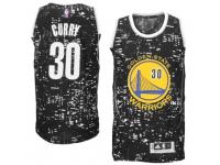 Men Adidas Golden State Warriors #30 Stephen Curry Swingman Black City Light NBA Jersey