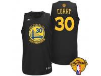 Men Adidas Golden State Warriors #30 Stephen Curry Swingman Black Fashion 2015 The Finals Patch NBA Jersey