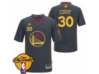 Men Adidas Golden State Warriors #30 Stephen Curry Swingman Black Slate Chinese New Year 2015 The Finals Patch NBA Jersey