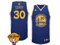 Men Adidas Golden State Warriors #30 Stephen Curry Swingman Blue Resonate Fashion 2015 The Finals Patch NBA Jersey