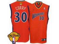 Men Adidas Golden State Warriors #30 Stephen Curry Swingman Orange 2015 The Finals Patch NBA Jersey