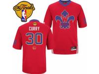 Men Adidas Golden State Warriors #30 Stephen Curry Swingman Red 2014 All Star 2015 The Finals Patch NBA Jersey