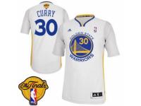 Men Adidas Golden State Warriors #30 Stephen Curry Swingman White Alternate 2015 The Finals Patch NBA Jersey