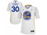 Men Adidas Golden State Warriors #30 Stephen Curry Swingman White Alternate NBA Jersey