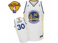 Men Adidas Golden State Warriors #30 Stephen Curry Swingman White Home 2015 The Finals Patch NBA Jersey