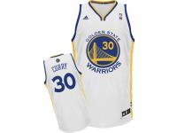 Men Adidas Golden State Warriors #30 Stephen Curry Swingman White Home NBA Jersey