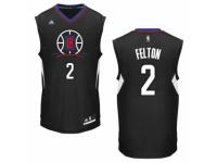 Men Adidas Los Angeles Clippers #2 Raymond Felton Swingman Black Alternate NBA Jersey