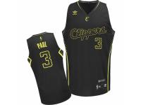 Men Adidas Los Angeles Clippers #3 Chris Paul Swingman Black Electricity Fashion NBA Jersey