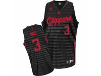 Men Adidas Los Angeles Clippers #3 Chris Paul Swingman Black-Grey Groove NBA Jersey