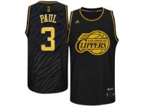 Men Adidas Los Angeles Clippers #3 Chris Paul Swingman Black Precious Metals Fashion NBA Jersey