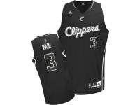 Men Adidas Los Angeles Clippers #3 Chris Paul Swingman Black Shadow NBA Jersey