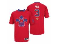 Men Adidas Los Angeles Clippers #3 Chris Paul Swingman Red 2014 All Star NBA Jersey