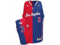 Men Adidas Los Angeles Clippers #3 Chris Paul Swingman Red-Blue Split Fashion NBA Jersey