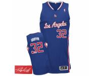 Men Adidas Los Angeles Clippers #32 Blake Griffin Authentic Royal Blue Alternate Autographed NBA Jersey