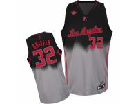 Men Adidas Los Angeles Clippers #32 Blake Griffin Swingman Black-Grey Fadeaway Fashion NBA Jersey