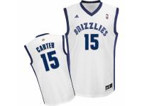 Men Adidas Memphis Grizzlies #15 Vince Carter Swingman White Home NBA Jersey