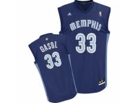 Men Adidas Memphis Grizzlies #33 Marc Gasol Swingman Navy Blue Road NBA Jersey