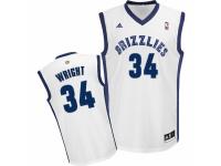 Men Adidas Memphis Grizzlies #34 Brandan Wright Swingman White Home NBA Jersey