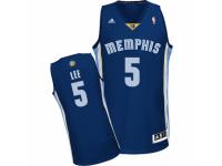 Men Adidas Memphis Grizzlies #5 Courtney Lee Swingman Navy Blue Road NBA Jersey