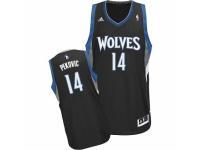 Men Adidas Minnesota Timberwolves #14 Nikola Pekovic Swingman Black Alternate NBA Jersey