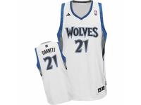 Men Adidas Minnesota Timberwolves #21 Kevin Garnett Swingman White Home NBA Jersey